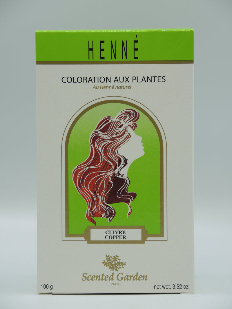Henné, Coloration aux plantes, Cuivre, 100g, Scented garden