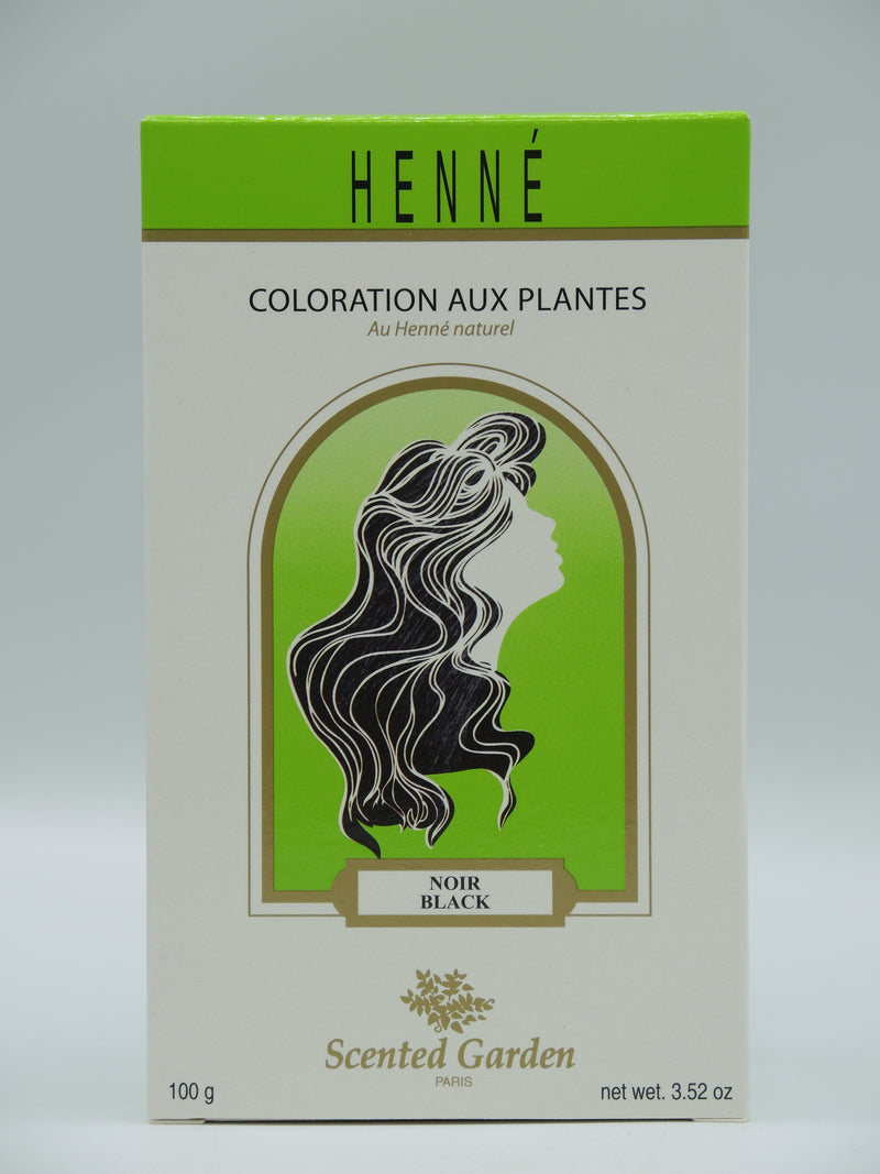 Henné, Coloration aux plantes, Noir, 100g, Scented garden