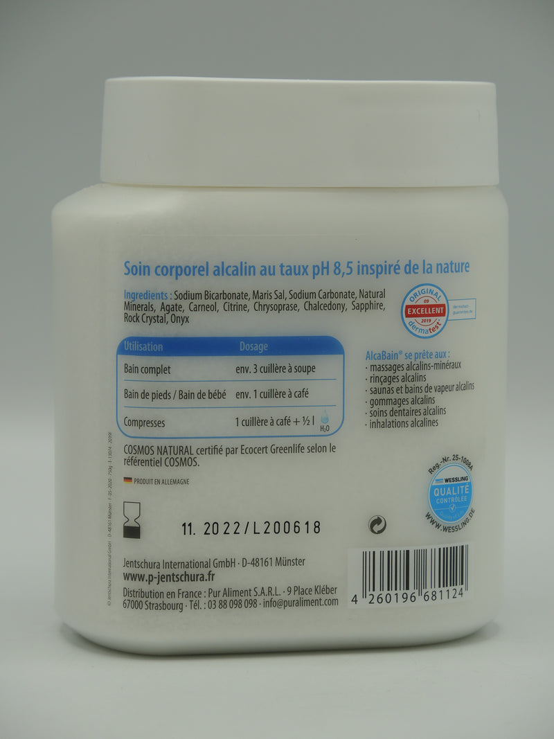 AlcaBain® Sel minéral alcalin pour le soin corporel, 750g, P.Jentschura