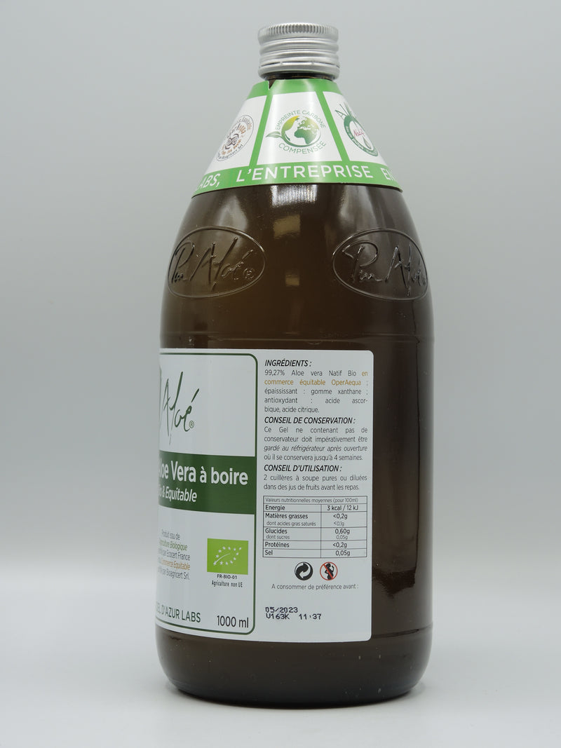 Gel d'Aloe Vera à boire, 1l, Pur Aloé