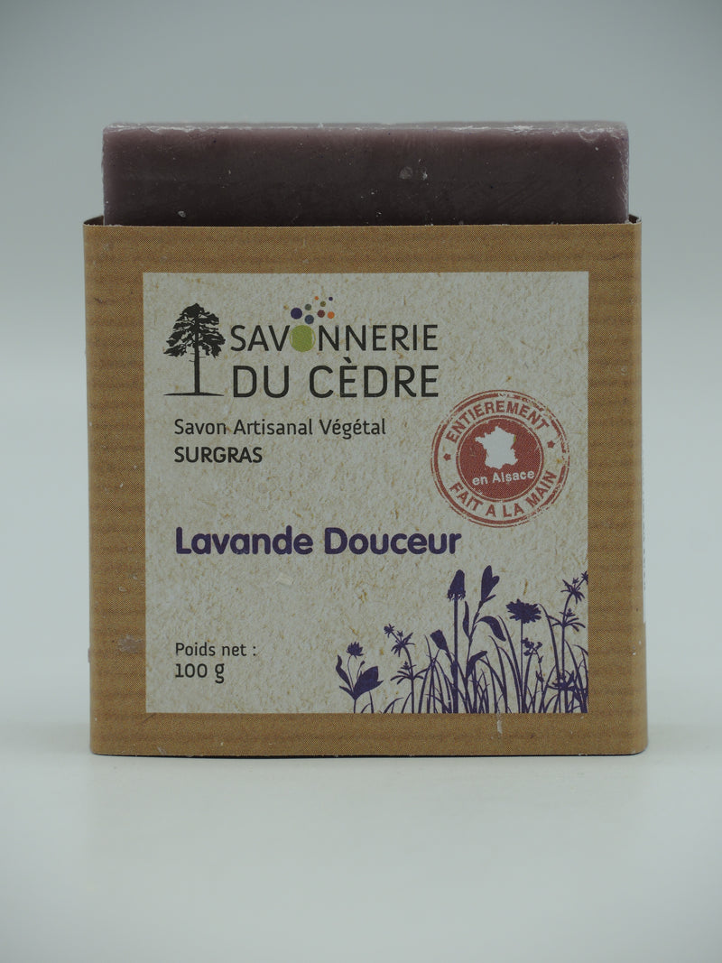 Savon surgras, Lavande douceur, 100g, Savonnerie du cèdre