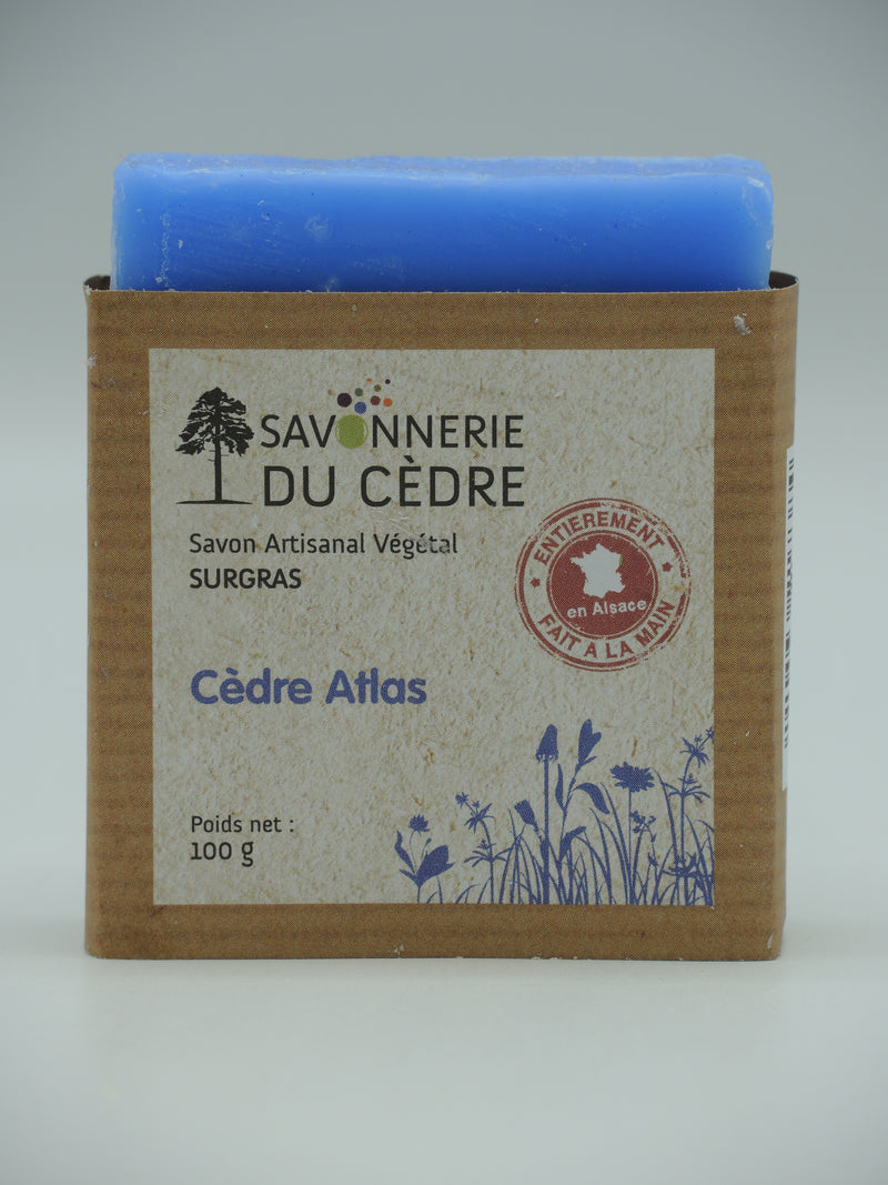 Savon surgras, Cèdre de l'Atlas, 100g, Savonnerie du cèdre