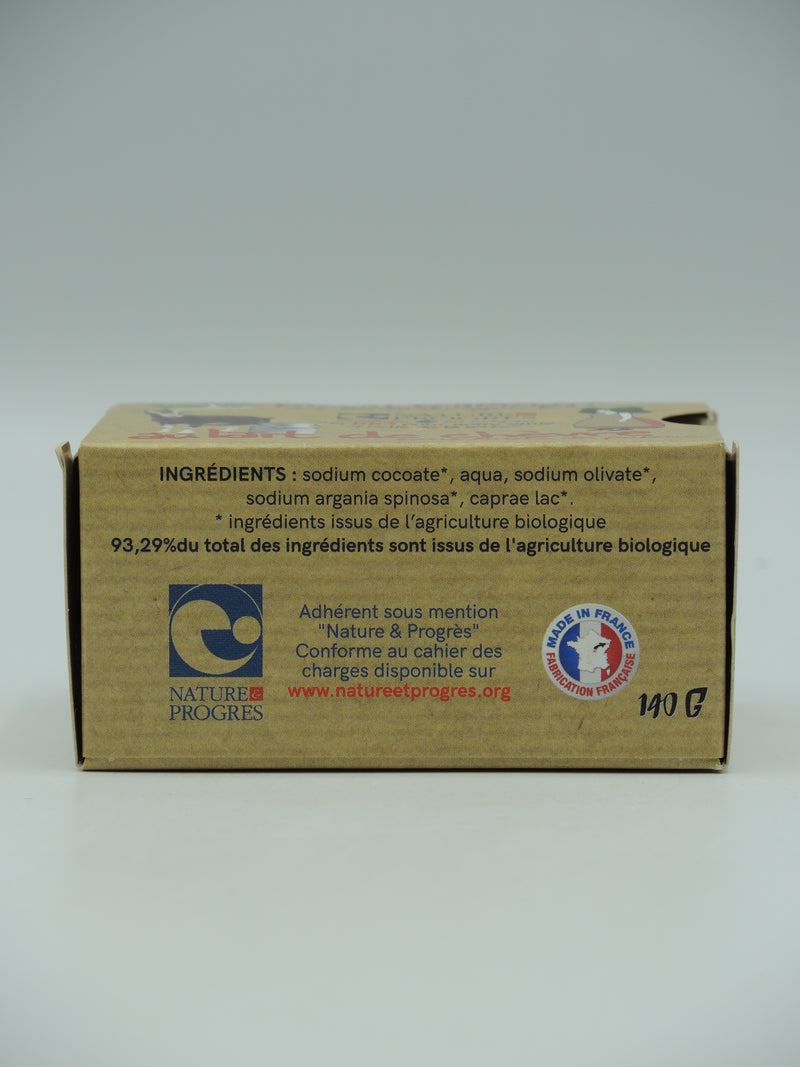 Savon artisanal, Lait de chèvre, 140g, Argasol
