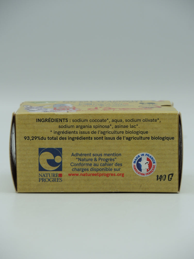 Savon artisanal, Lait d'ânesse, 140g, Argasol