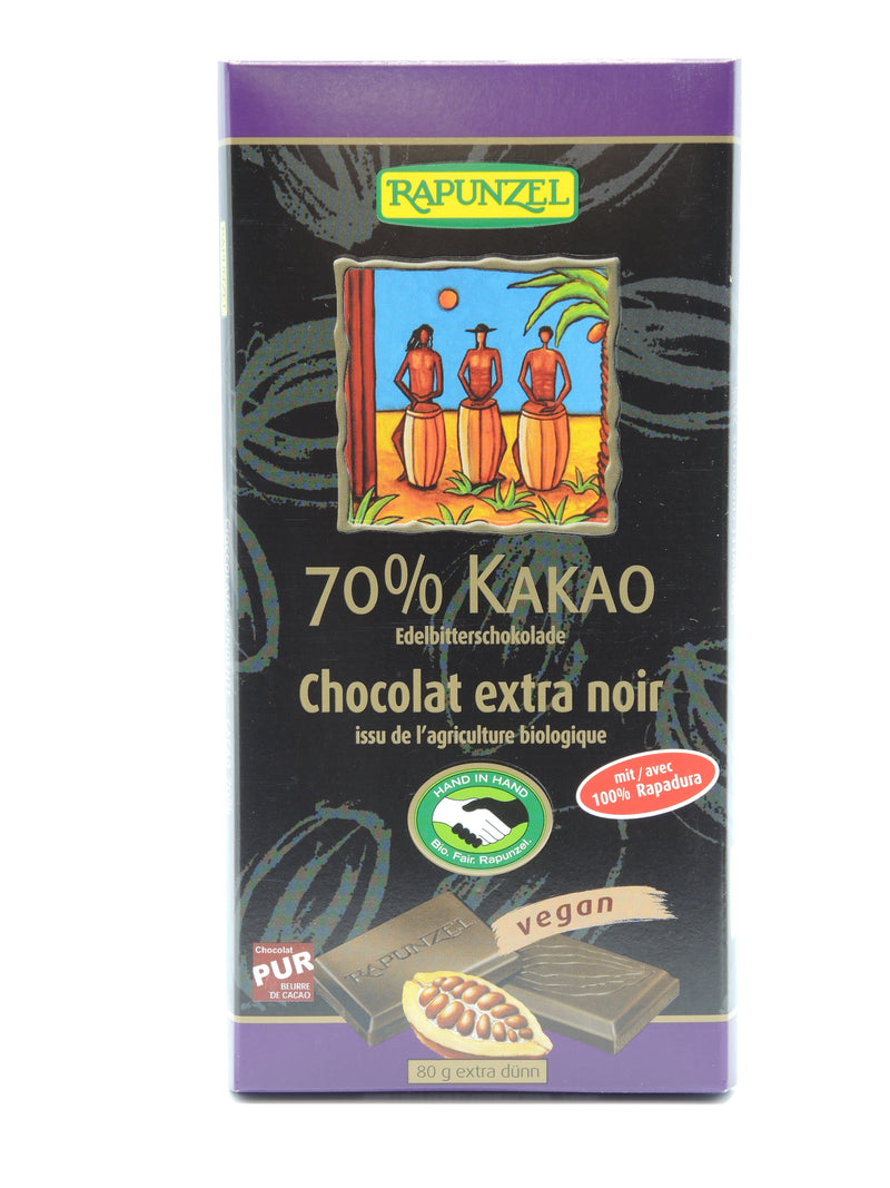 Chocolat extra noir 70%  80g - Rapunzel
