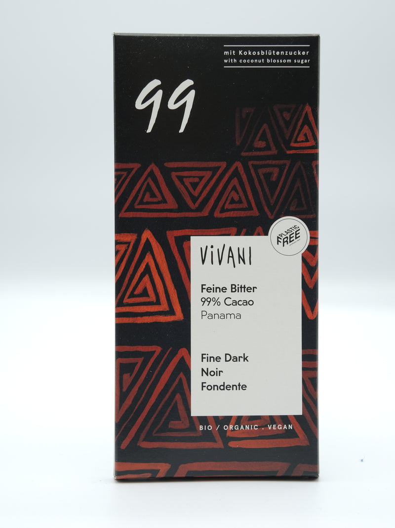 Chocolat noir 99% 80g - Vivani