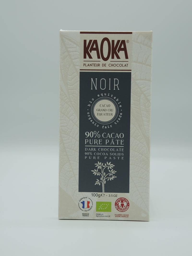 Chocolat noir 90% cacao 100g - Kaoka