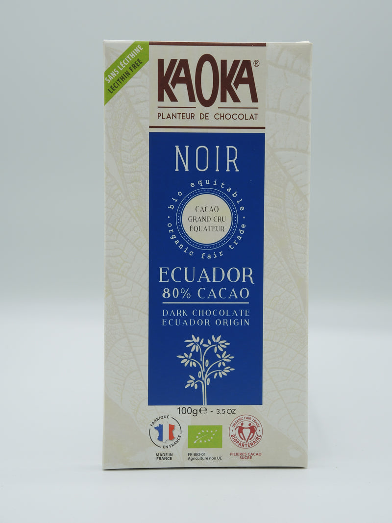 Chocolat noir 80% cacao 100g - Kaoka