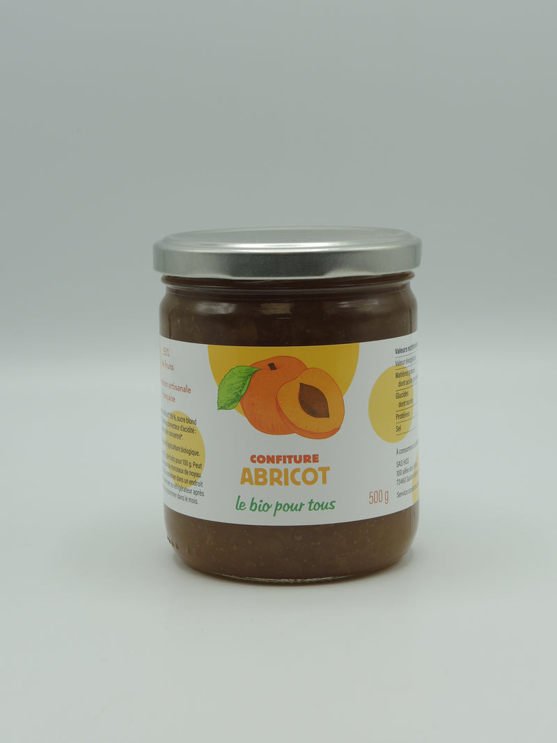 Confiture abricot, 500g, le Bio pour tous