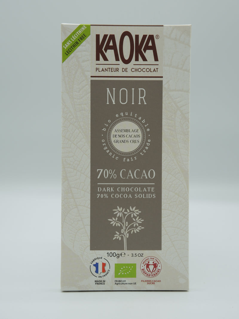Chocolat noir 70% cacao 100g - Kaoka