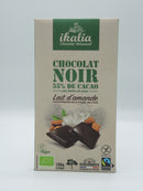 Chocolat 55% au lait d'amande 100g - Ikalia