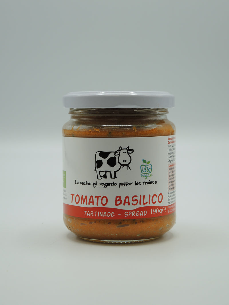 Tartinade tomato basilico, 190g, La vache qui regarde passer les trains