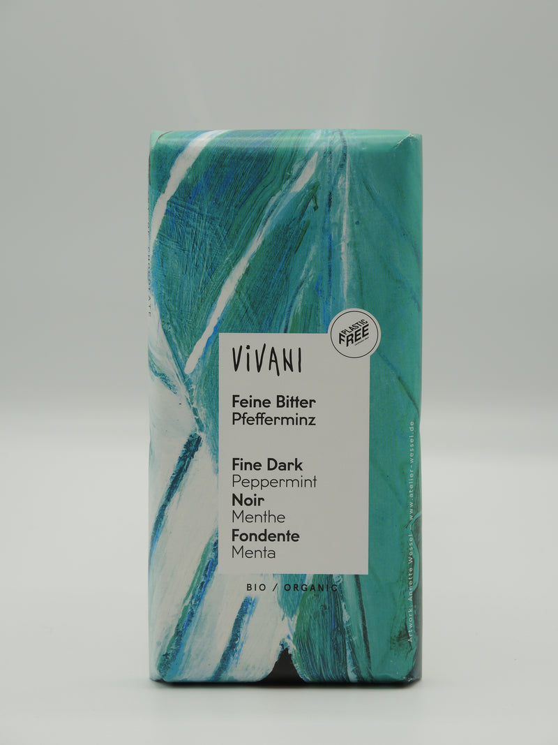Chocolat noir et menthe, 100g, Vivani