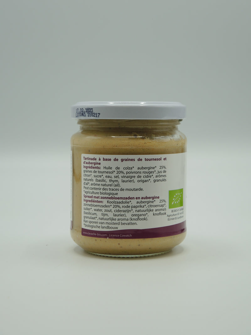 Tartinade aubergine, 190g, La vache qui regarde passer les trains