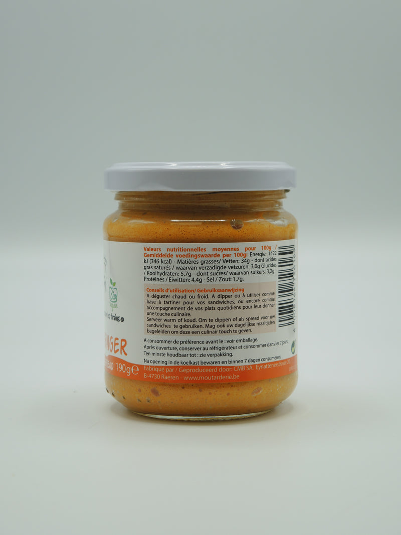 Tartinade carrot ginger, 190g, La vache qui regarde passer les trains