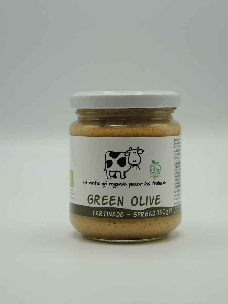 Tartinade green olive, 190g, La vache qui regarde passer les trains