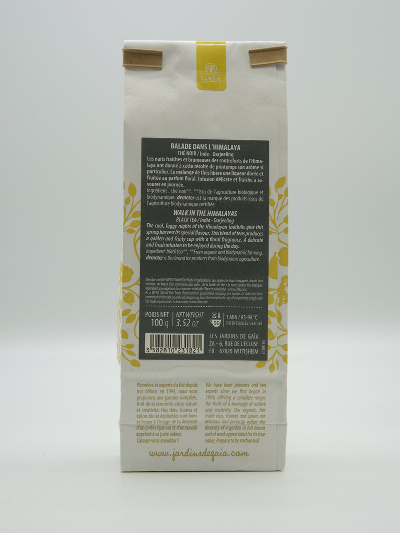 Thé noir, Balade dans l’Himalaya, 100g, Jardins de Gaïa
