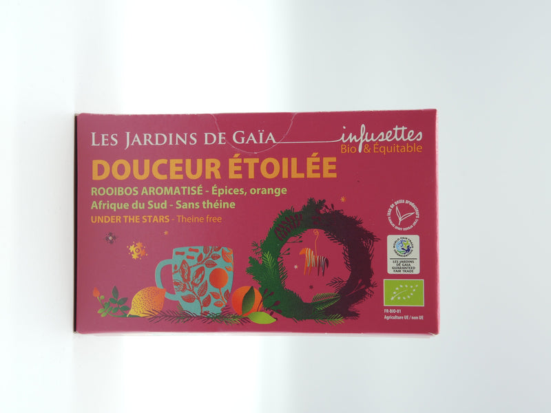 Rooibos Douceur étoilée, épices - orange / Sans théine, Jardins de Gaïa