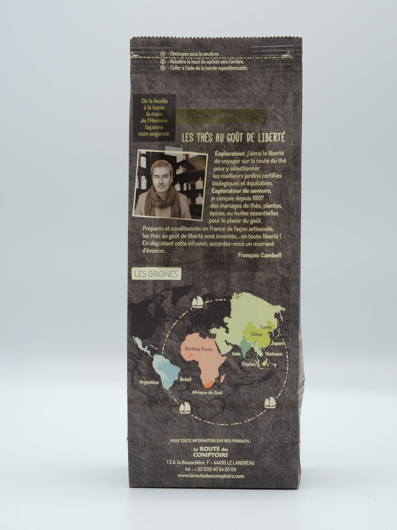 LAPSANG SOUCHONG Thé noir bio goût fumé, 100g, la Route des Comptoirs