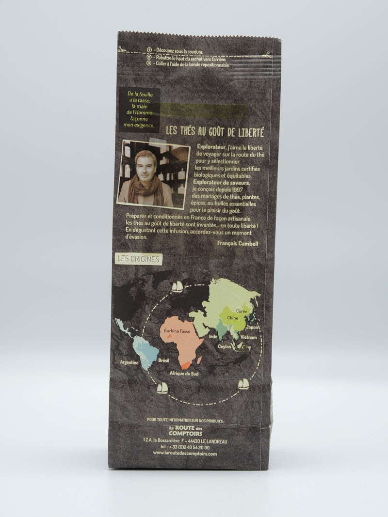 CHOCO J'T'ADORE Thé noir, Fèves de cacao - cerise, 100g, la Route des Comptoirs
