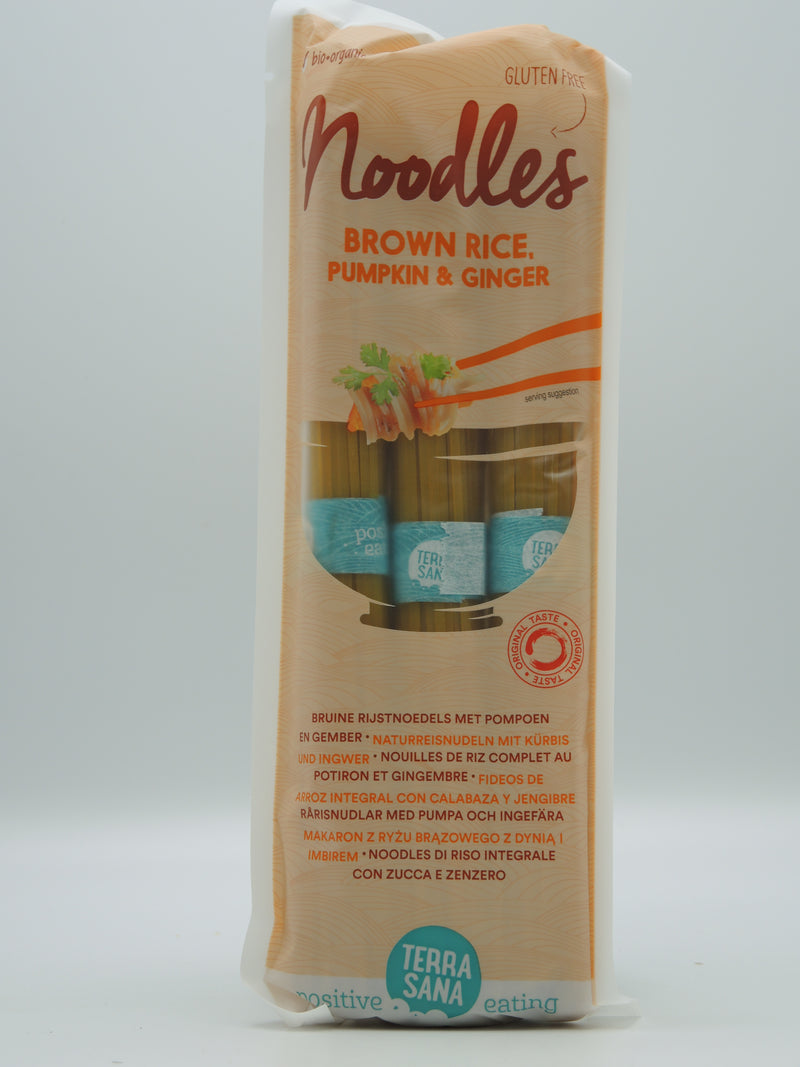 Nouilles de riz complet au potiron & au gingembre, 250g, Terra sana