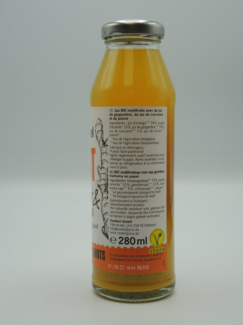 Shot gingembre & curcuma, 280ml, Voelkel