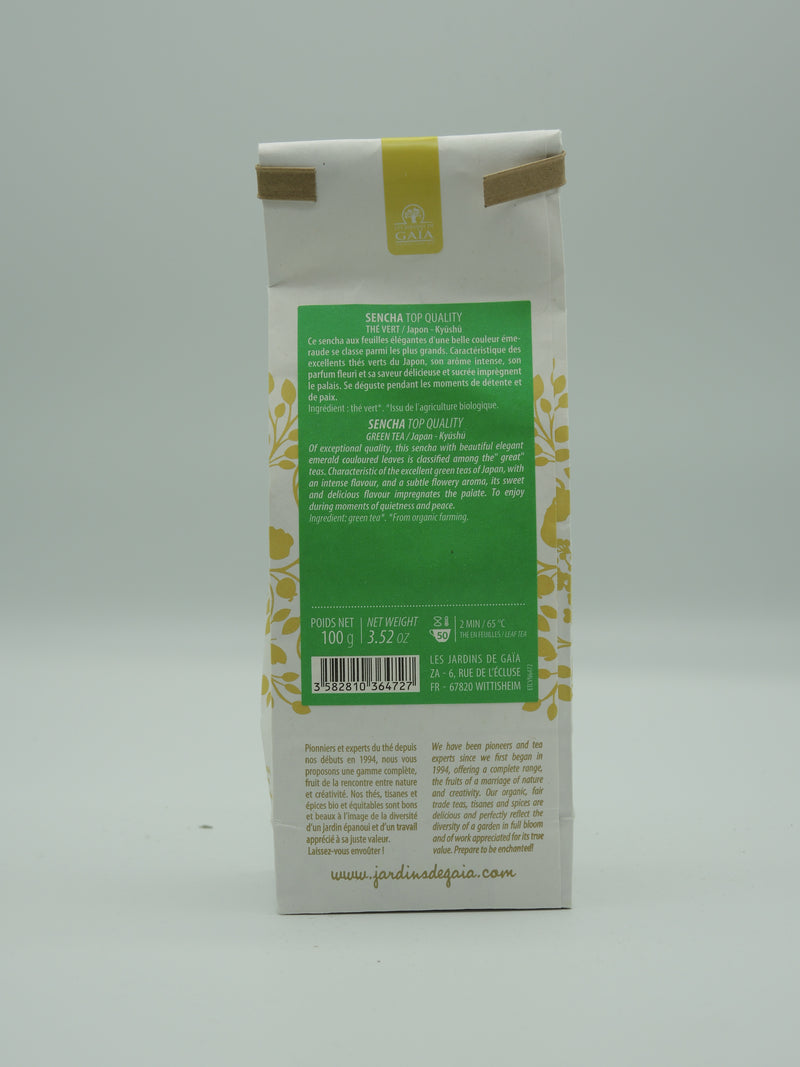 Thé vert Sencha Top Quality, 100g, Jardins de Gaïa