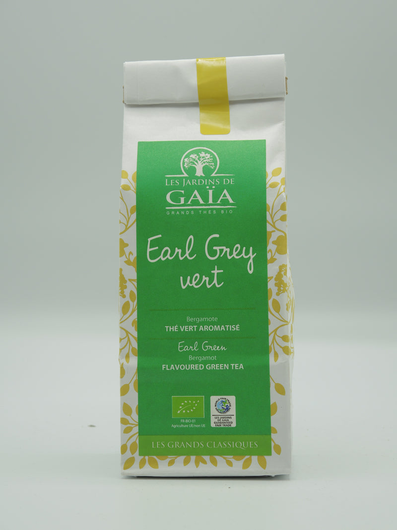 Thé vert Earl Grey,100g, Jardins de Gaïa