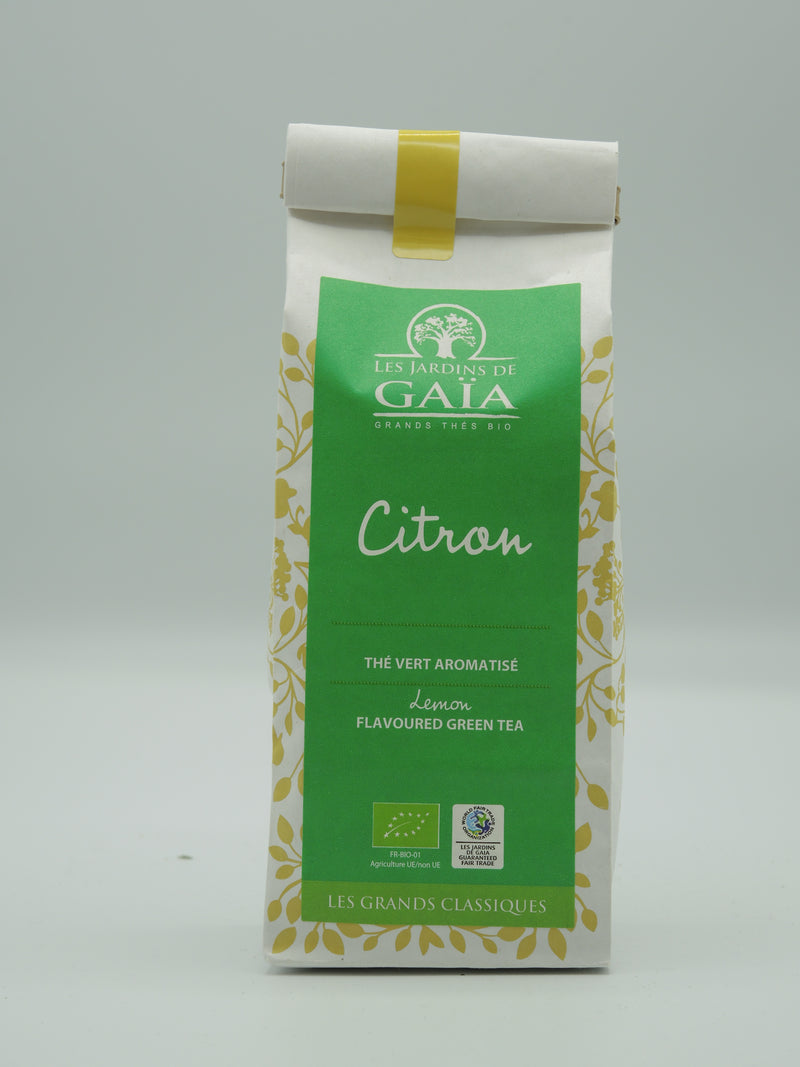 Thé vert citron, 100g, Jardins de Gaïa