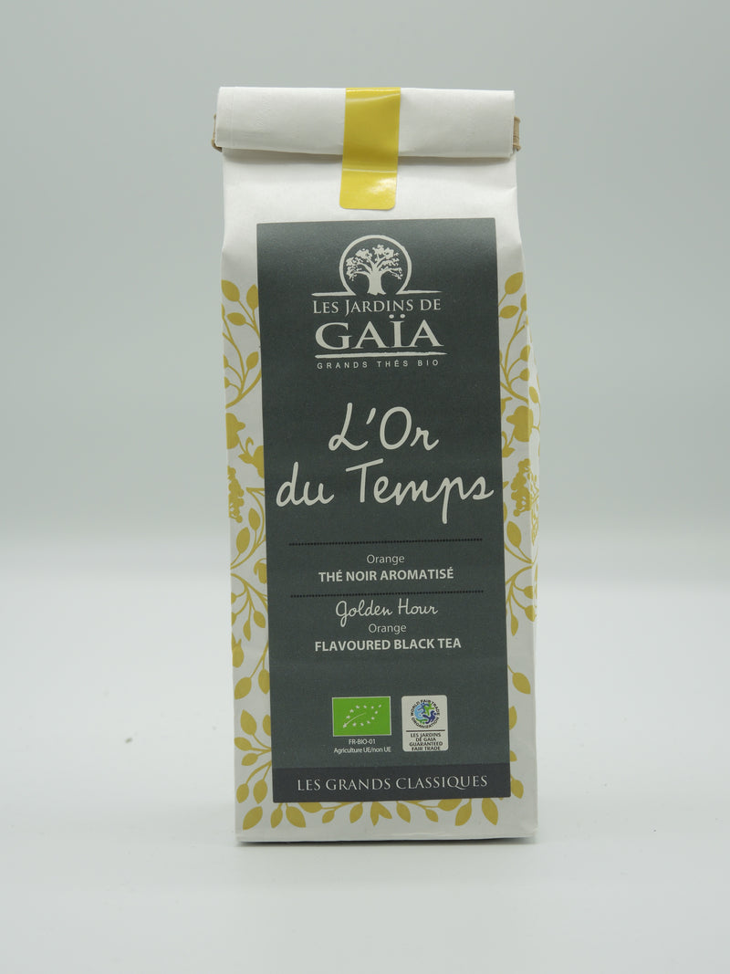 Thé noir bio L’Or du Temps Orange, 100g, Jardins de Gaïa