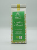 Thé vert bio Lumière d'Orient Agrumes - Cannelle , 100g, Jardins de Gaïa