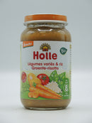 Légumes variés et riz, 220g, Holle