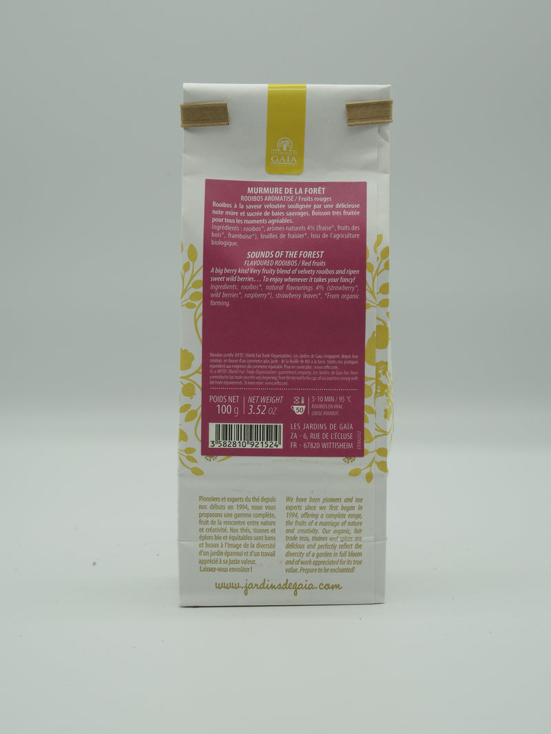 Rooibos bio Murmure de la Forêt fruits rouges, 100g, Jardin de Gaïa