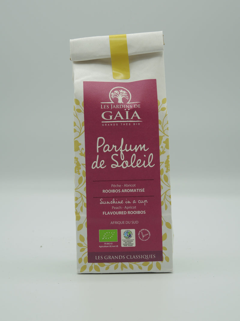 Rooibos bio Parfum de soleil pêche-abricot, 100g, Jardins de Gaïa