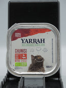 Bouchées biologiques au poulet et au bœuf pour chat, 100g, Yarrah