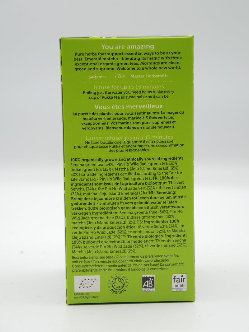 Thé Vert Matcha Suprême, Pukka, infusettes
