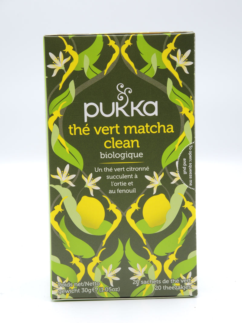 Thé Vert Matcha Clean, Pukka, infusettes