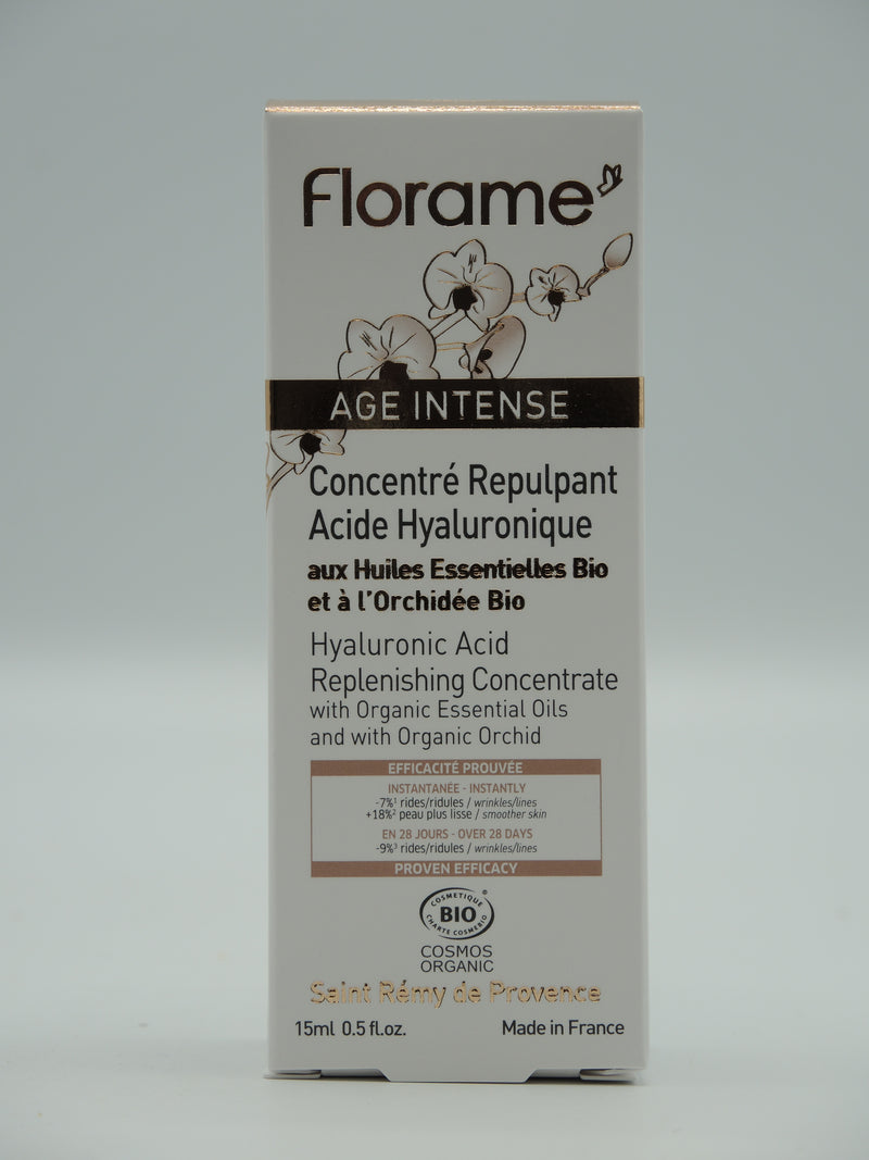 Concentré Repulpant Acide Hyaluronique, 15ml, Florame