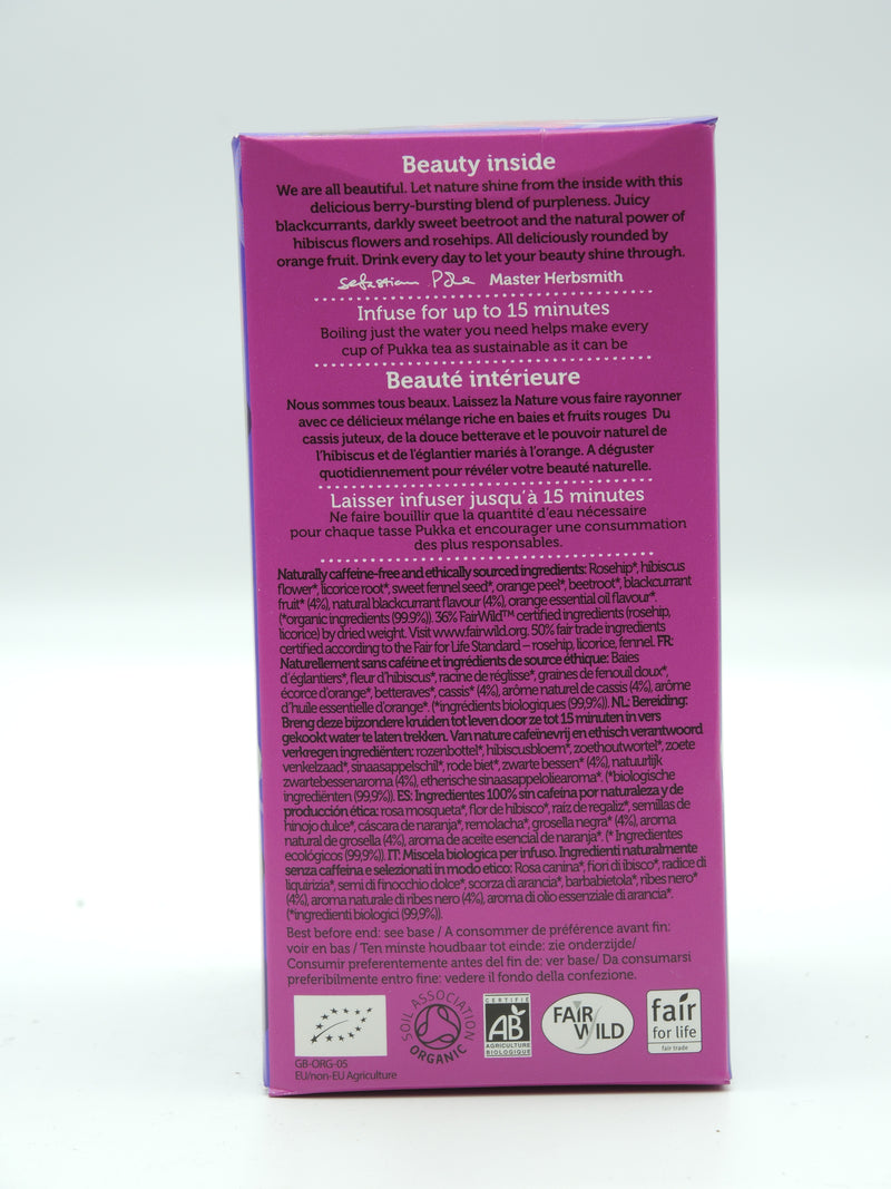 Infusion Secret de cassis, Pukka, infusettes