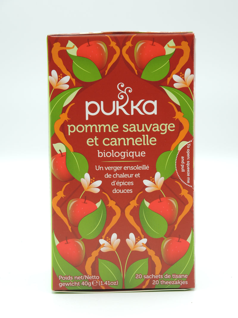 Infusion Pomme sauvage et cannelle, Pukka, infusettes