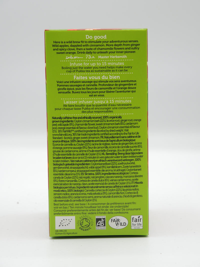 Infusion Pomme sauvage et cannelle, Pukka, infusettes