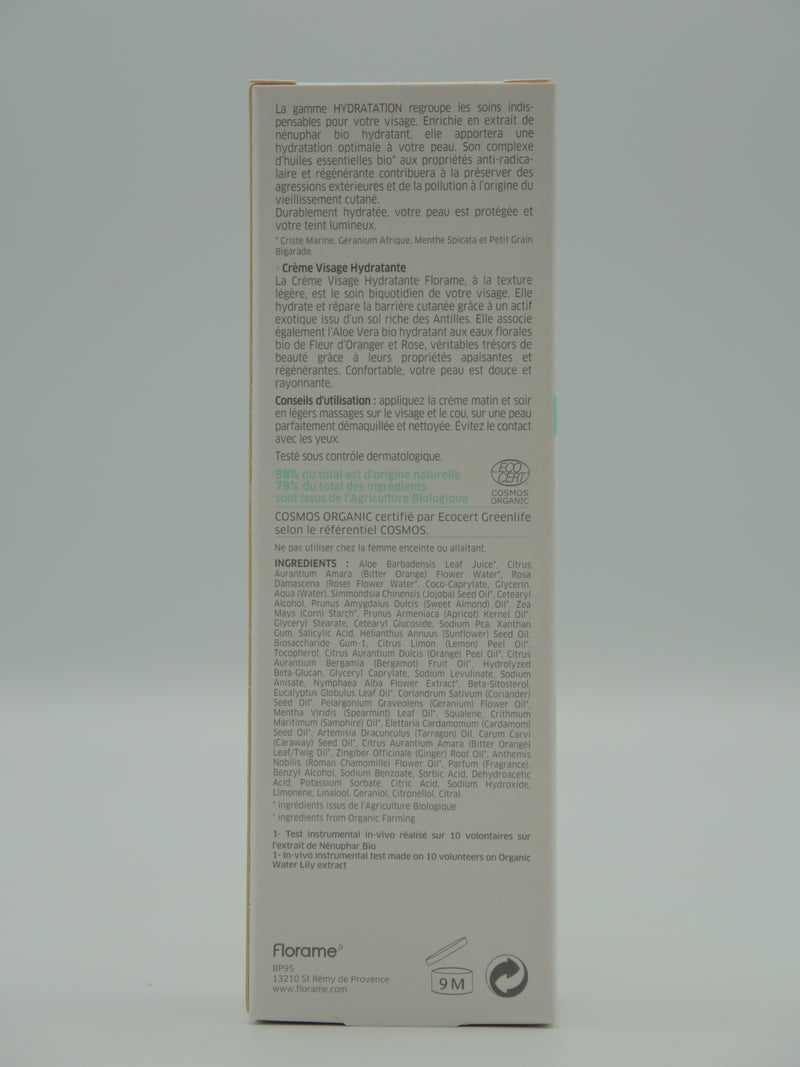 Crème Visage Hydratante, 50ml, Florame