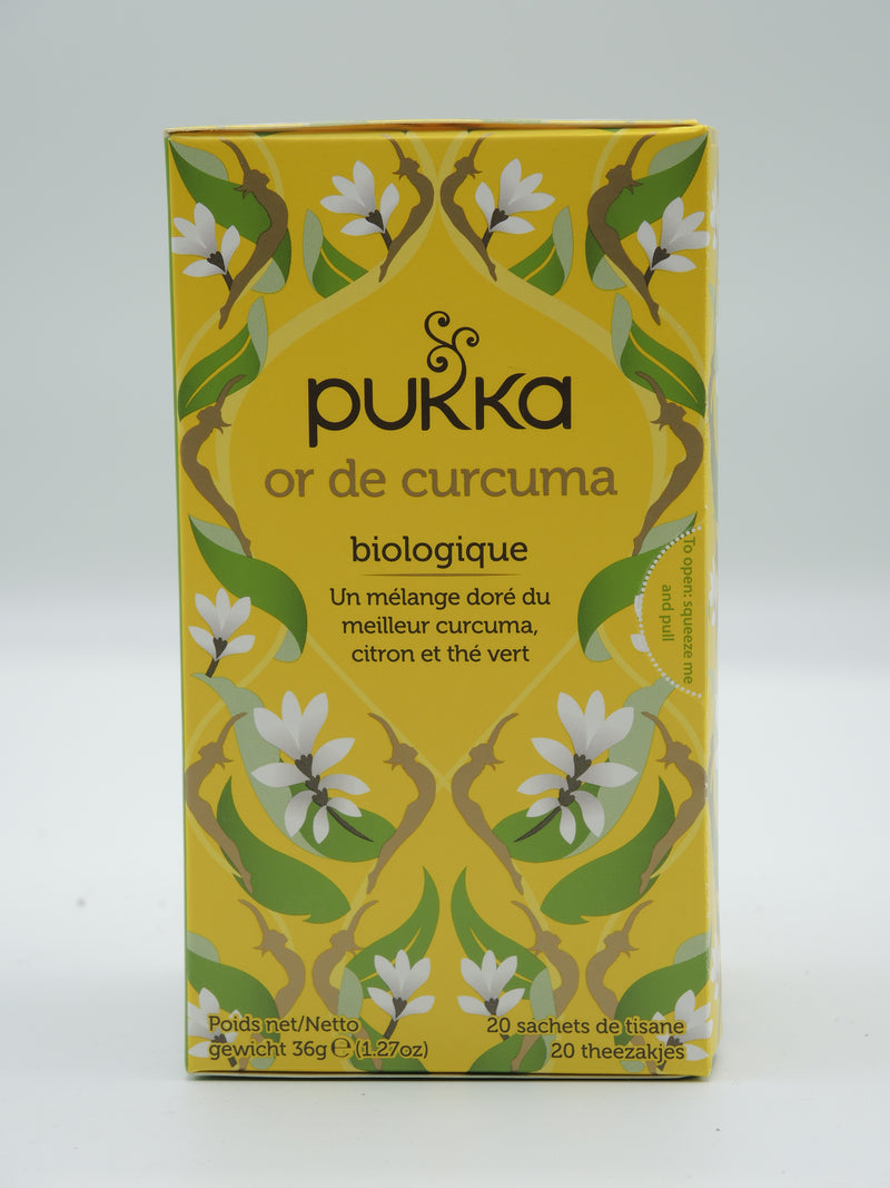 Infusion Or de curcuma, Pukka, infusettes