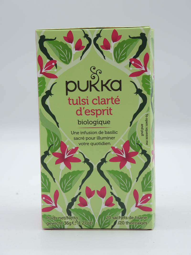 Infusion Tulsi clarté d'esprit, Pukka, infusettes