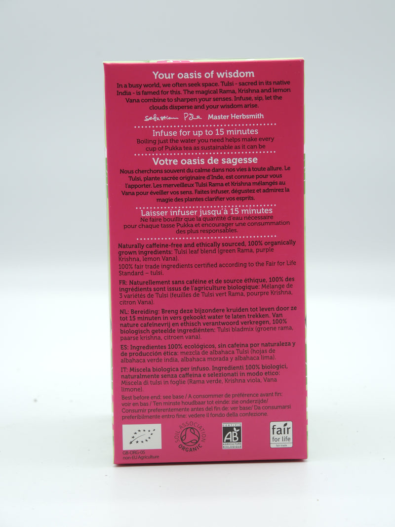 Infusion Tulsi clarté d'esprit, Pukka, infusettes