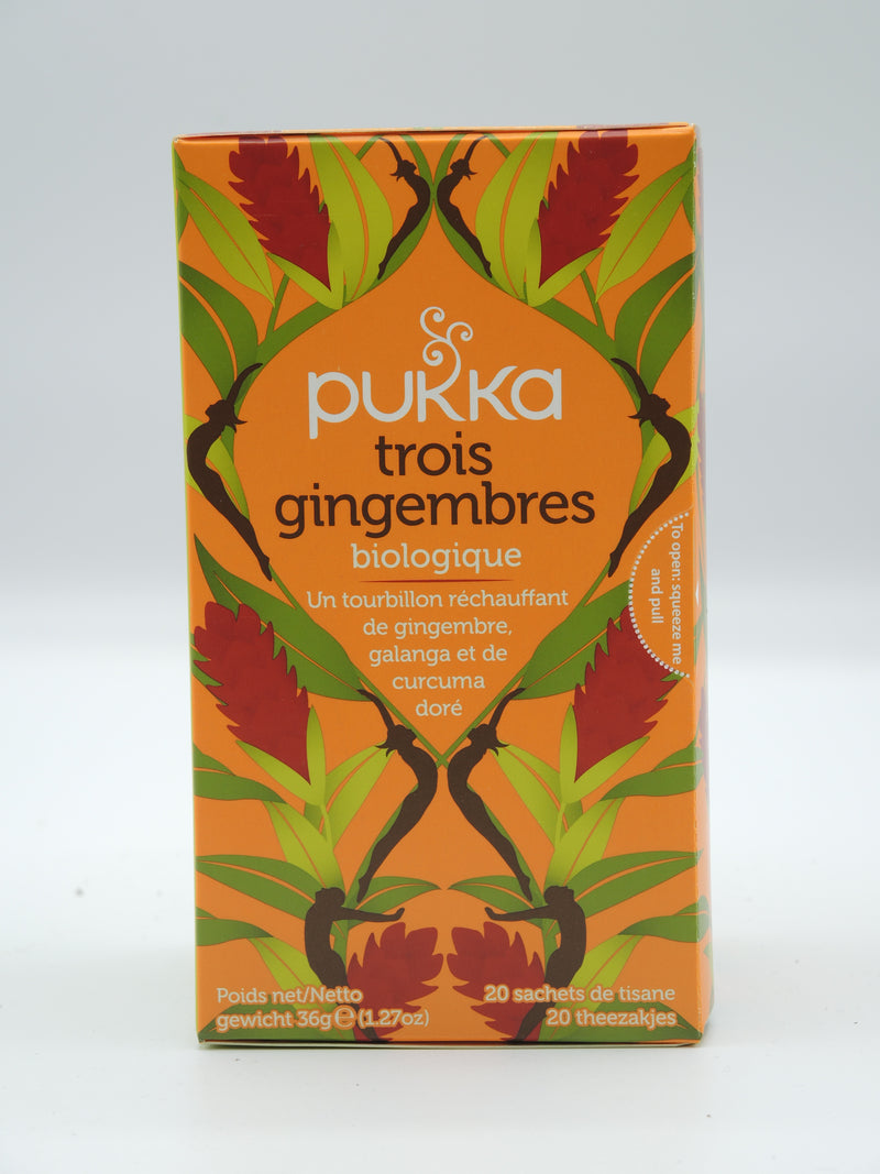 Infusion Trois gingembres, Pukka, infusettes