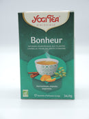 Infusion ayurvédique, Bonheur, cannelle, houblon, zeste d'orange, Yogi Tea, infusettes