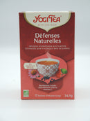 Infusion ayurvédique, Défenses naturelles, échinacée, baie de sureau, baie d'acérola, Yogi Tea, infusettes