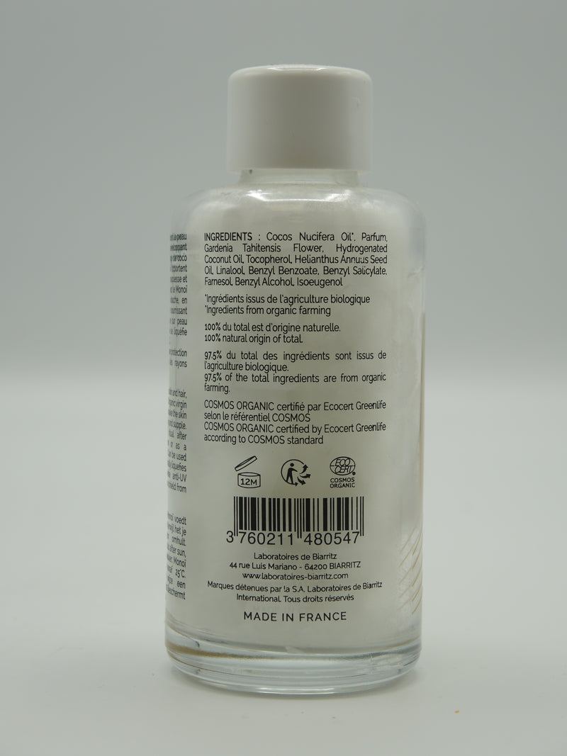 MONOÏ CERTIFIÉ BIO, 100ml, Laboratoires de Biarritz