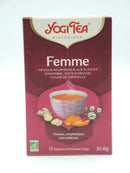 Infusion ayurvédique, Femme, gingembre, zeste d'orange, camomille, Yogi Tea, infusettes